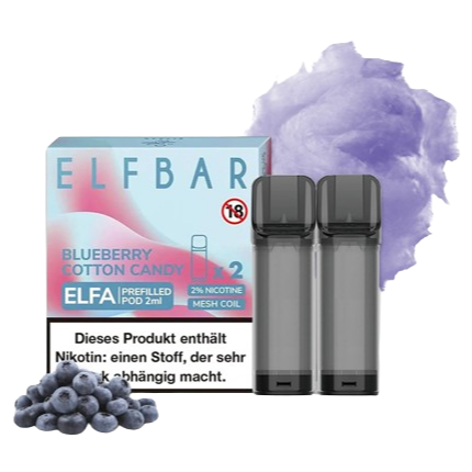 ELFA Pods by Elfbar - Blueberry Cotton Candy (2er Packung)