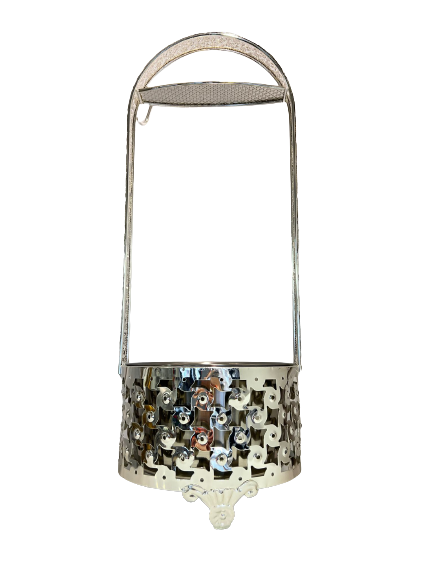 Kohlekorb Silber -L-