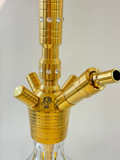 The Beast Wasserpfeife - Gold Diamond im Set