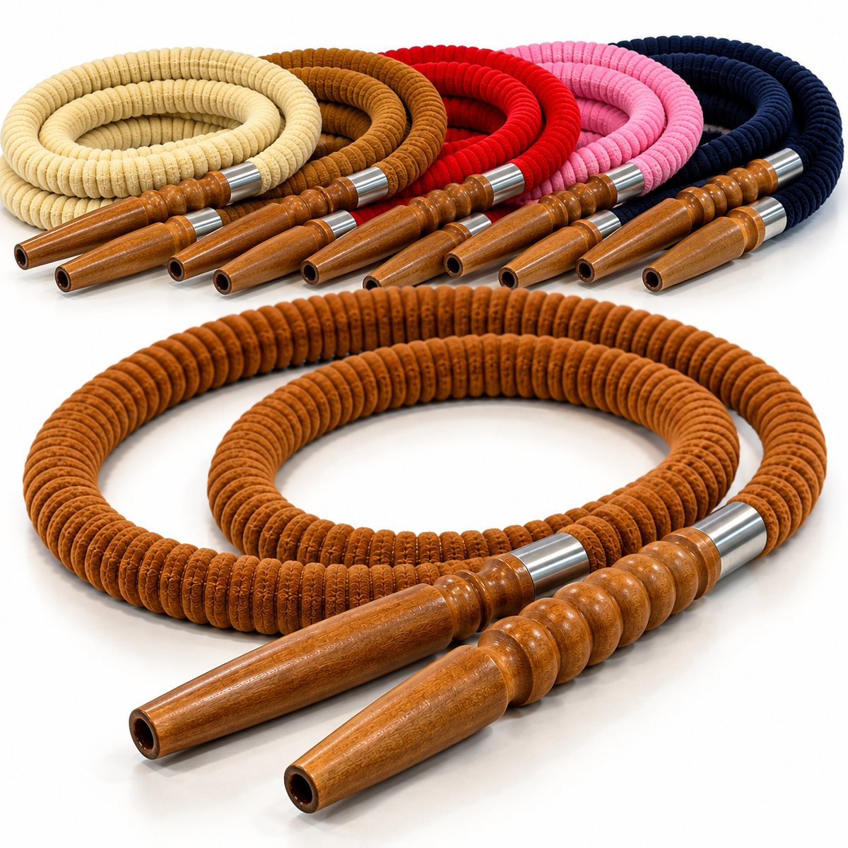 Kuschel Shisha-Schlauch mit Holzmundstück
