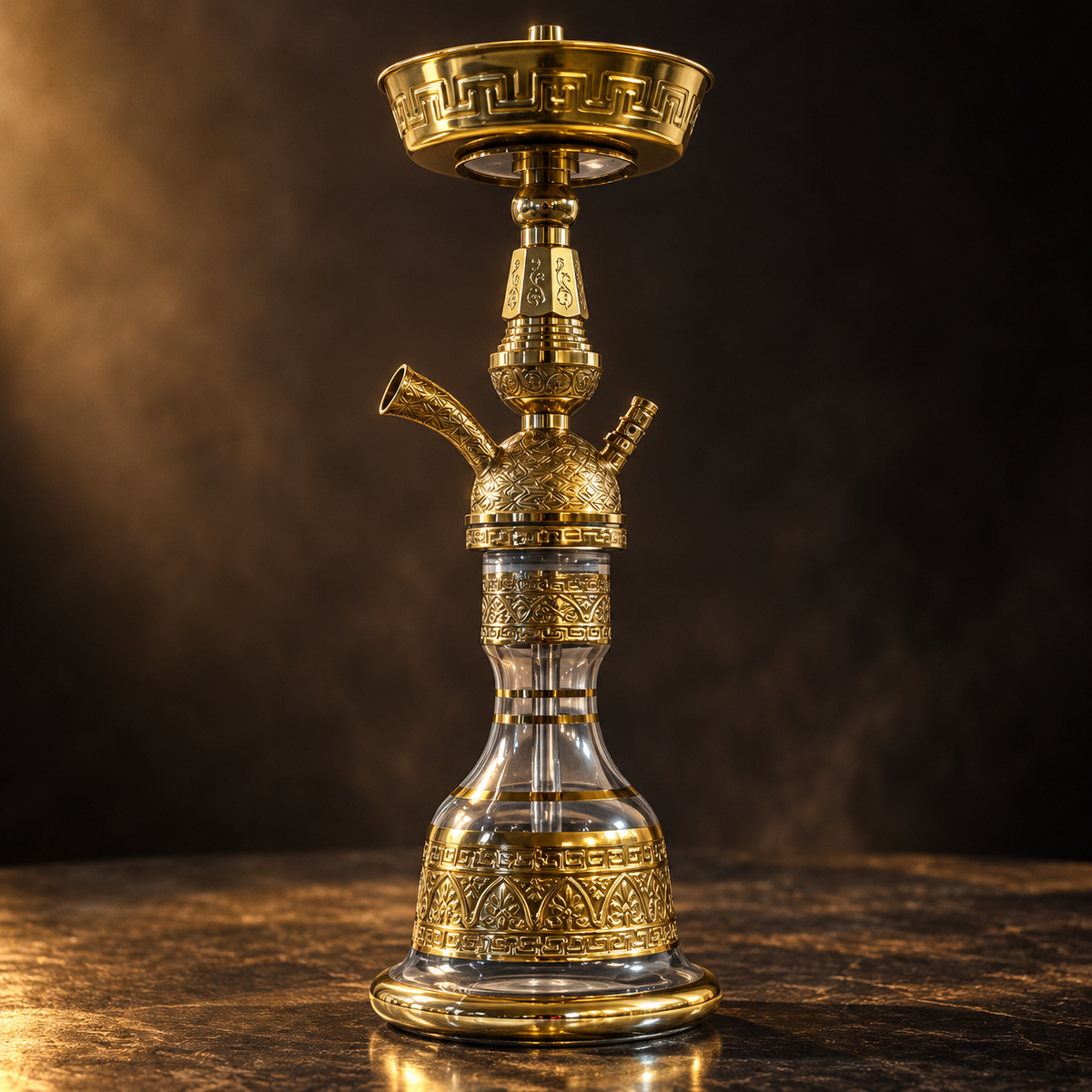 Orientalische Shisha Gold – inkl. Tragetasche und Set