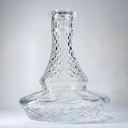 Glasbowl mit Verzierungen