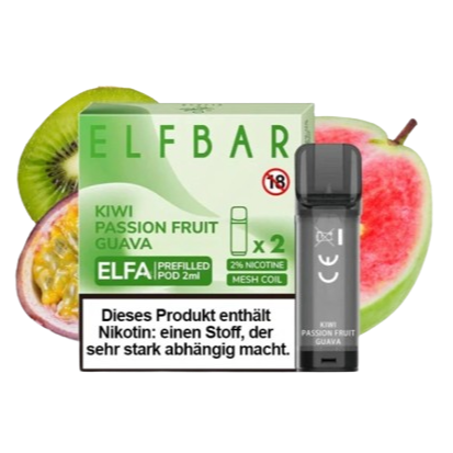 ELFA Pods by Elfbar - Kiwi Passion Fruit Guave (2er Packung)
