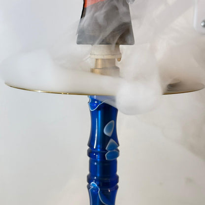 Edelstahl Wasserpfeife mit 2 variablen Ausblas-Optionen im SET