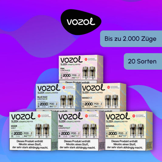 Vozol SLEEK Pod | Wähle deine Sorten aus