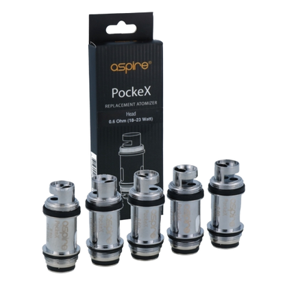 Aspire - PockeX 0,6 Ohm Heads (5 Stück pro Packung)